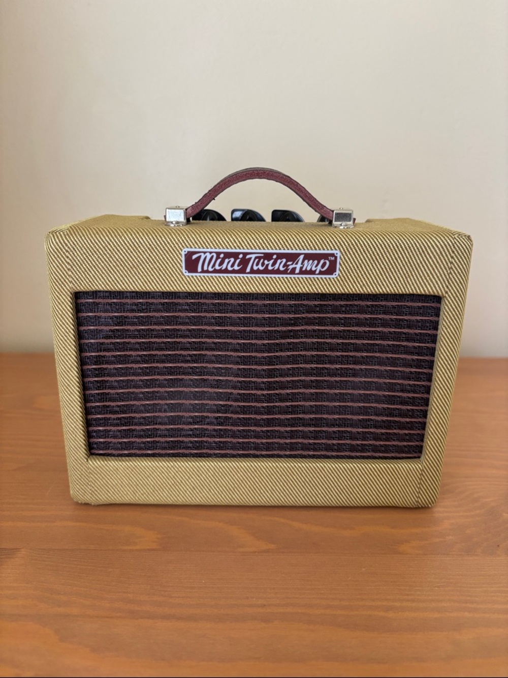 Fender Mini Twin-Amp Portable Guitar Amplifier Olive green Tweed Brown Grill